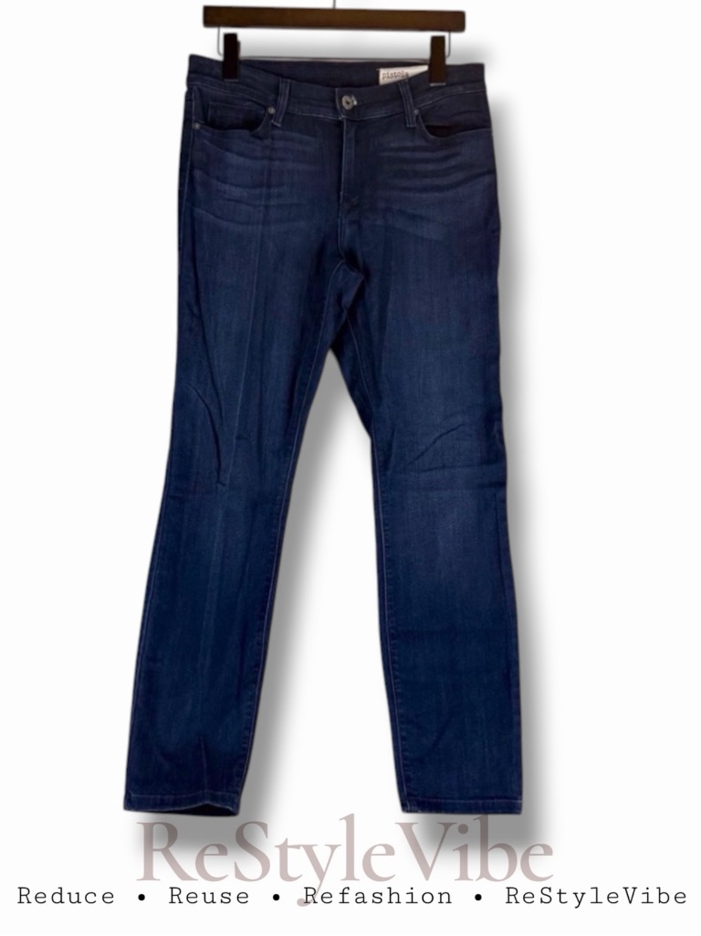 PISTOLA Women’s Size 29 Denim Jeans Mid Rise Ankle Fit Style Stretch Made In USA